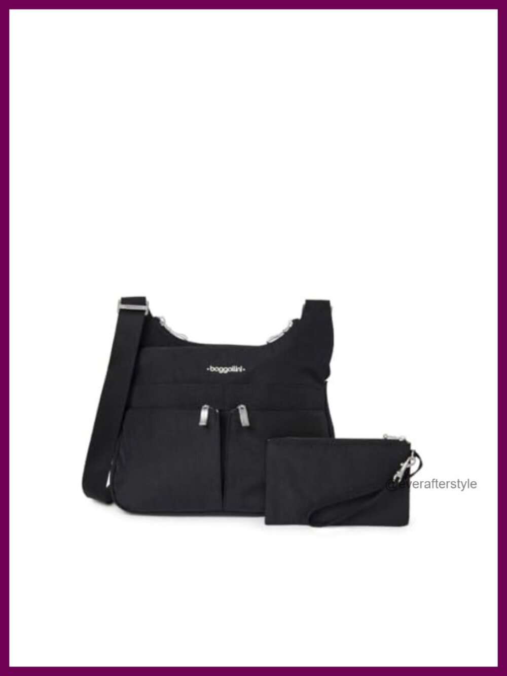 Baggallini Crossbody Travel Bag Lightweight Water-resistant Nylon Handbag